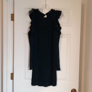 Long sleeve cold shoulder dress